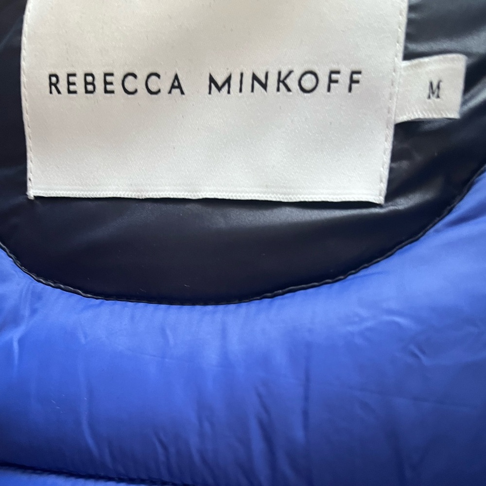 Rebecca Minkoff - Navy Blue Hooded Puffer Jacket Winter Coat - Medium - NWOT - Picture 5 of 7